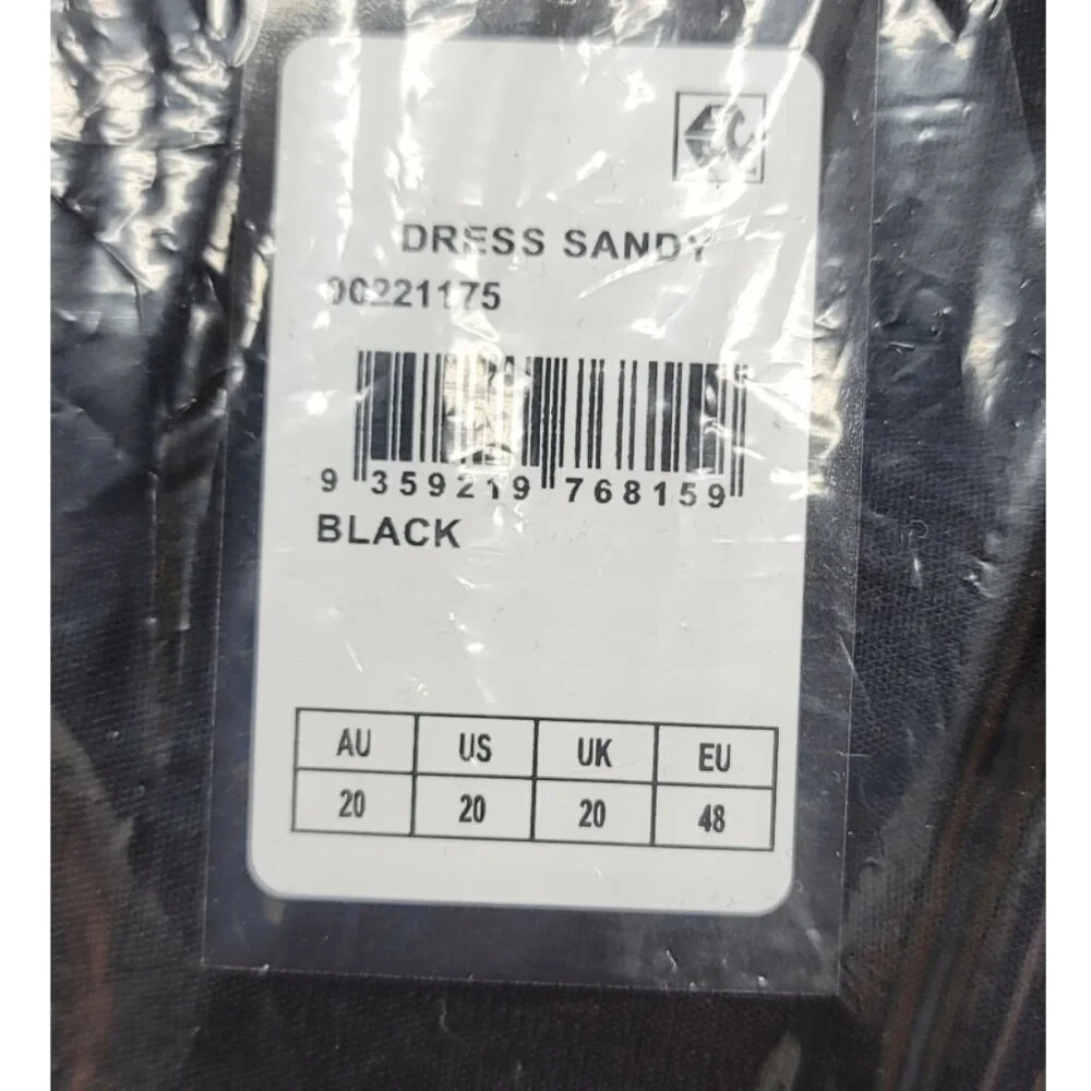 NWT Avenue Black Cold Shoulder Overlay Tie Waist Midi Dress 20